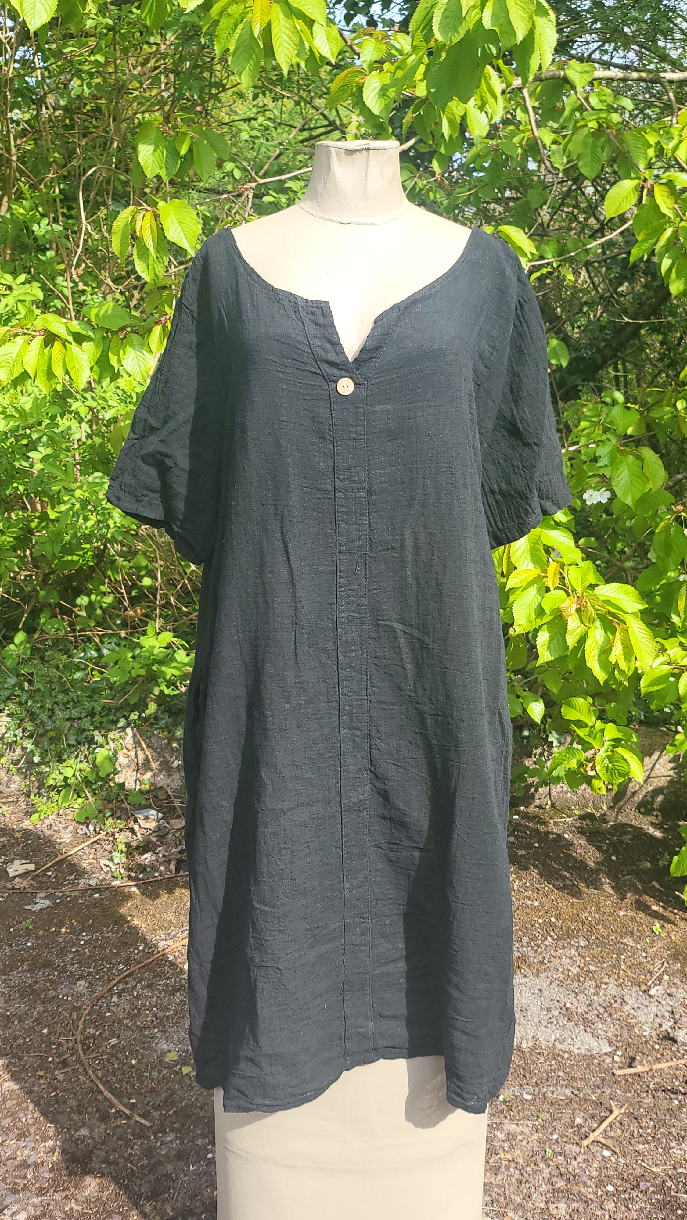 88056 PLAIN COLOURS ITALIAN COTTON DRESS