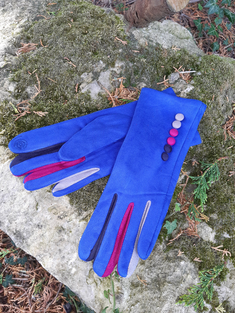 Gloves Margot Faux Suede Touch Screen Glove - G05 - Vera Tucci OriginalsAccessories ROYAL BLUE / SMALL