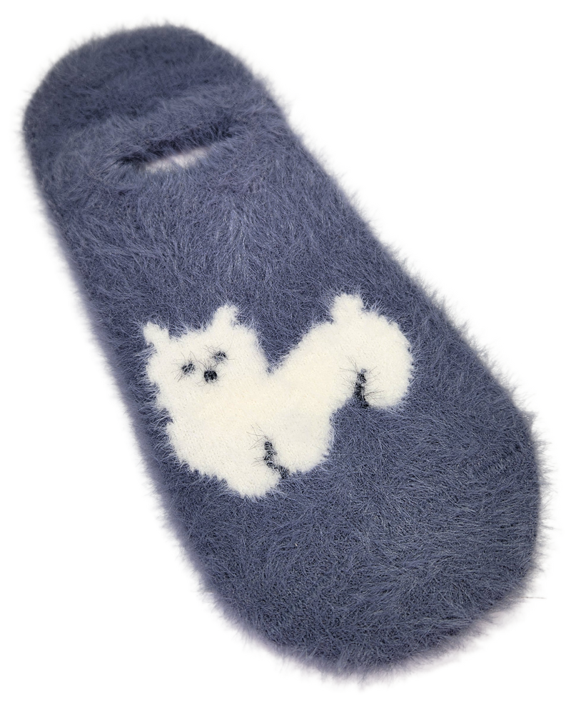 VERA TUCCI LUXURY WOMENS COSY FLUFFY ANKLE SOCKS RMD2403-06-02 DOG