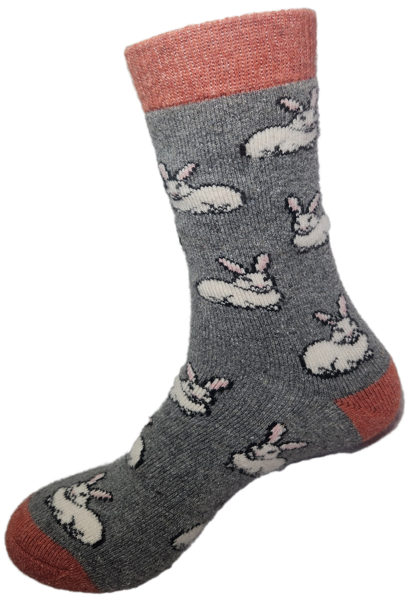 VERA TUCCI LUXURY WOMENS THERMAL SOCKS RMD2403-04-03 RABBITS