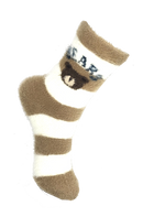 VERA TUCCI STRIPED BEAR DESIGN FLUFFY WOMEN'S WINTER SOCKS RMD2305-09-3 NEW FOR AW23!