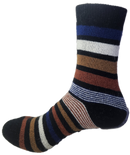 VERA TUCCI LUXURY MENS THERMAL SOCKS RMD2403-03-08 ORANGE STRIPE