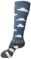 VERA TUCCI LUXURY WOMENS LONG SOCKS RMD2403-02-02 SHEEP FIELD