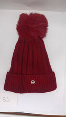 ACRYLIC RIBBED POM POM HAT AW23-RMD-53