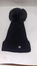 ACRYLIC RIBBED POM POM HAT AW23-RMD-53