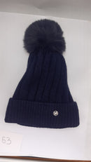 ACRYLIC RIBBED POM POM HAT AW23-RMD-53