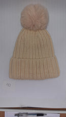 RIBBED TURN UP ANGORA POM HAT AW23-RMD-90