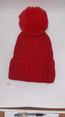 RIBBED TURN UP ANGORA POM HAT AW23-RMD-90