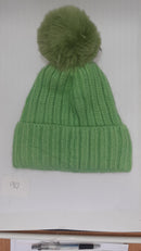 RIBBED TURN UP ANGORA POM HAT AW23-RMD-90