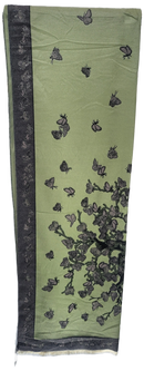 VERA TUCCI CASHMERE FEEL BUTTERFLY PATTERN PROVENCAL LOOK WINTER SCARF RMD2403-124-01