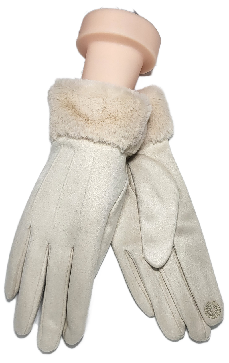 SHEEPSKIN FAUX FUR CUFF GLOVE RMD2403-139