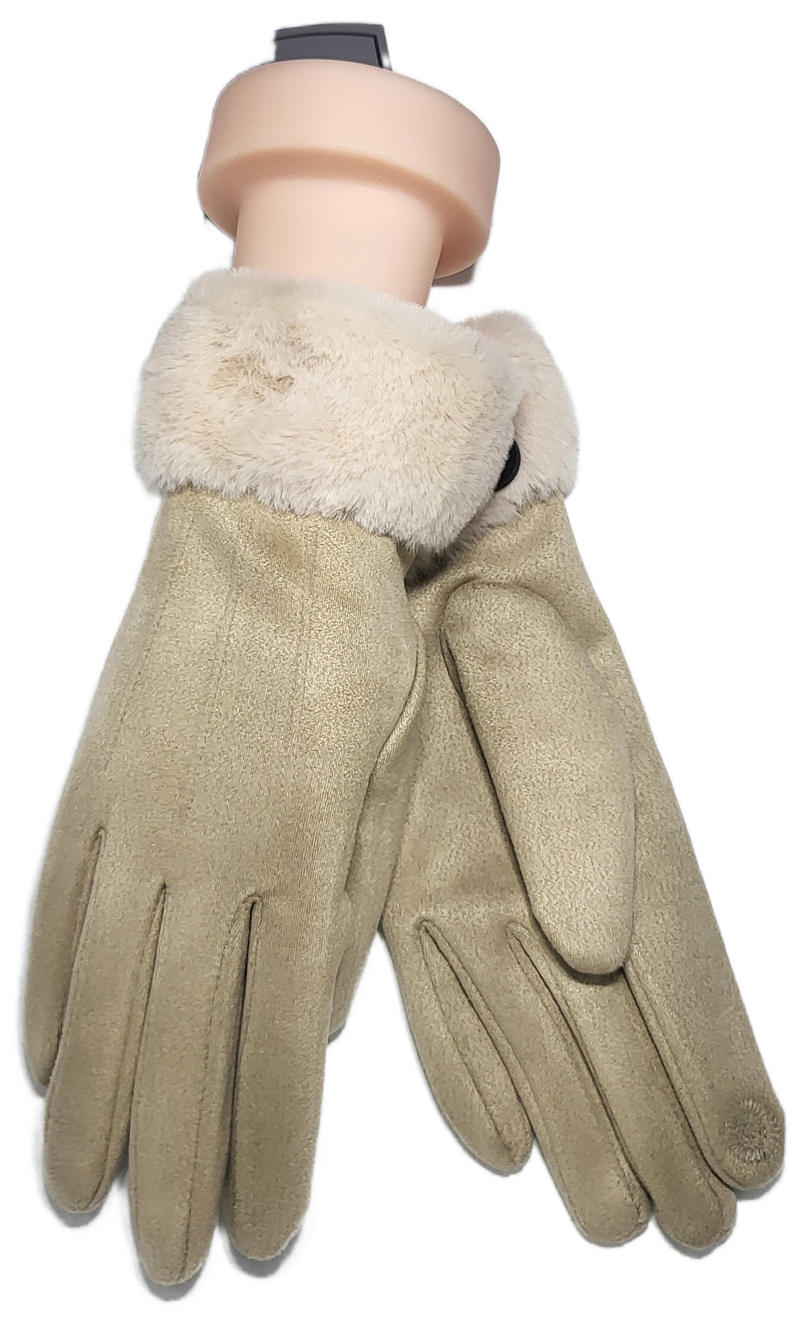 SHEEPSKIN FAUX FUR CUFF GLOVE RMD2403-139