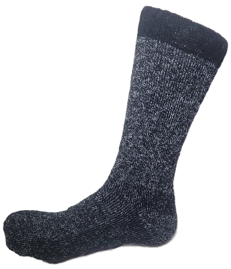 VERA TUCCI LUXURY MEN'S THERMAL PLAIN SOCKS 2.4 TOG WOOL BLEND RMD2403-28-1-01 BLACK