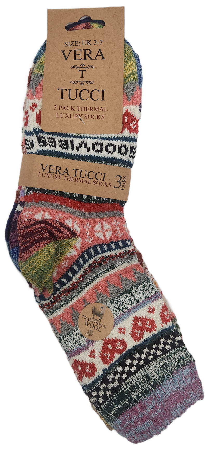 VERA TUCCI LUXURY NORDIC PATTERN 3 PACK RMD2412-01-02 NEW COL MULTI 3 PACK