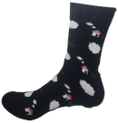 VERA TUCCI LUXURY MEN'S WOOL BLEND PATTERNED SOCKS RMD2403-26-02 SHEEP - BLACK