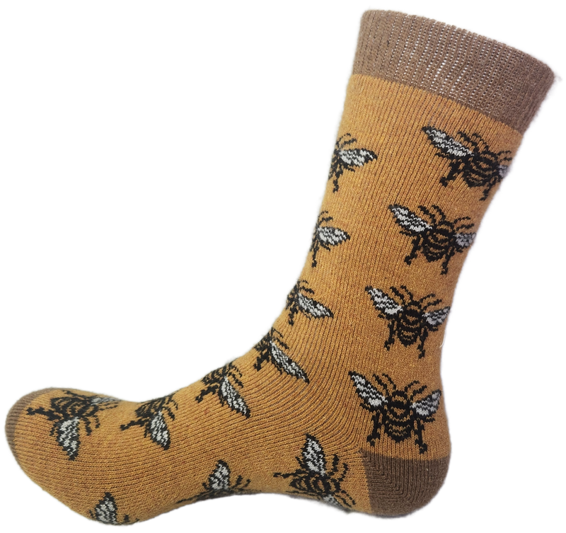 VERA TUCCI LUXURY MENS THERMAL SOCKS RMD2403-03-04 BIG BEES