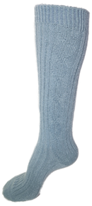 VERA TUCCI LUXURY LONG SUPER SOFT WOOL BLEND SOCKS RMD2403-172-03 DENIM