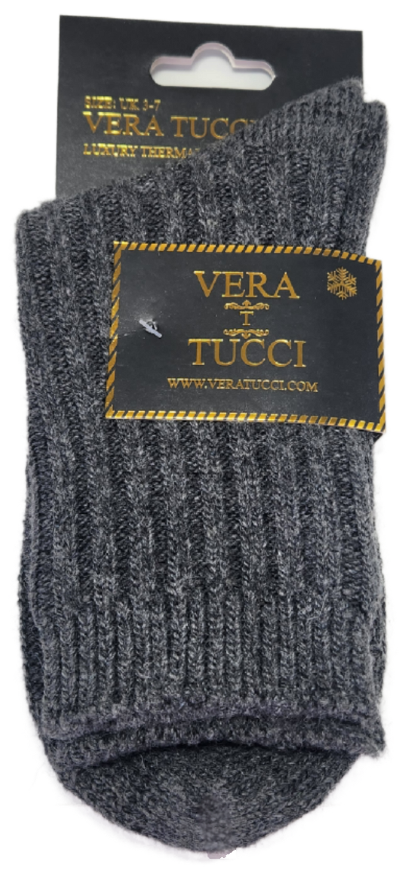 VERA TUCCI LUXURY PLAIN WOMEN'S SOCKS RMD2403-171-05 GREY