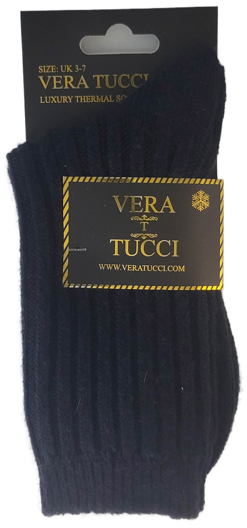 VERA TUCCI LUXURY PLAIN WOMEN'S SOCKS RMD2403-171-02 NAVY