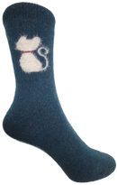 VERA TUCCI CAT DESIGN FLUFFY WOMEN'S WINTER SOCKS RMD2305-85-02 NEW FOR AW23!