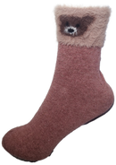 VERA TUCCI LUXURY WOMENS COSY FLUFFY SOCKS RMD2403-170-02 BLUE HEART