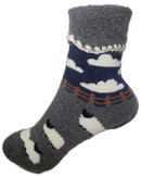 VERA TUCCI LUXURY WOMENS TURN OVER CUFF SOCKS RMD2403-24-06 SHEEP FIELD