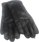 Men's Plain Black Leather Gloves One Size RMD2403