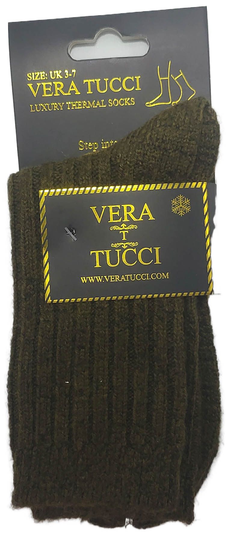 VERA TUCCI LUXURY PLAIN WOMEN'S SOCKS RMD2403-171-03 DARK GREEN