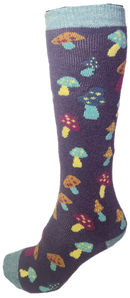 VERA TUCCI LUXURY WOMENS LONG SOCKS RMD2403-02-01 MUSHROOMS