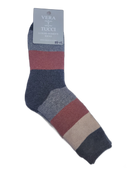 VERA TUCCI STRIPE PATTERN WOMEN'S THERMAL WINTER SOCKS RMD2305-88-02 NEW FOR AW23!