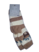 VERA TUCCI STRIPED BEAR DESIGN FLUFFY WOMEN'S WINTER SOCKS RMD2305-09-3 NEW FOR AW23!