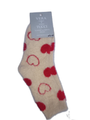 VERA TUCCI HEARTS DESIGN FLUFFY WOMEN'S WINTER SOCKS RMD2305-07-3 NEW FOR AW23!