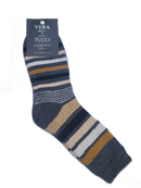 VERA TUCCI STRIPE PATTERN MEN'S THERMAL WINTER SOCKS RMD2305-89-02 NEW FOR AW23!