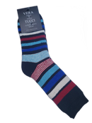 VERA TUCCI STRIPE PATTERN MEN'S THERMAL WINTER SOCKS RMD2305-89-04 NEW FOR AW23!