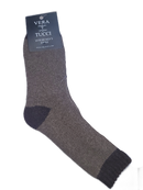VERA TUCCI BROWN CONTRAST MEN'S THERMAL  WINTER SOCKS RMD2305-10-4 NEW FOR AW23!
