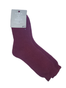 VERA TUCCI PLAIN BURGUNDY WOMEN'S THERMAL WINTER SOCKS RMD2305-87-03 NEW FOR AW23!