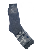 VERA TUCCI WINTER WONDERLAND DESIGN PATTERNED MEN'S THERMAL WINTER SOCKS RMD2305-10-5 NEW FOR AW23!