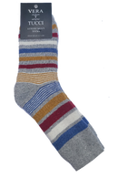 VERA TUCCI STRIPE PATTERN MEN'S THERMAL WINTER SOCKS RMD2305-89-03 NEW FOR AW23!