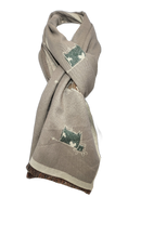 RMD2305-21 COW PATTERN VERA TUCCI SCARF NEW FOR AW23!
