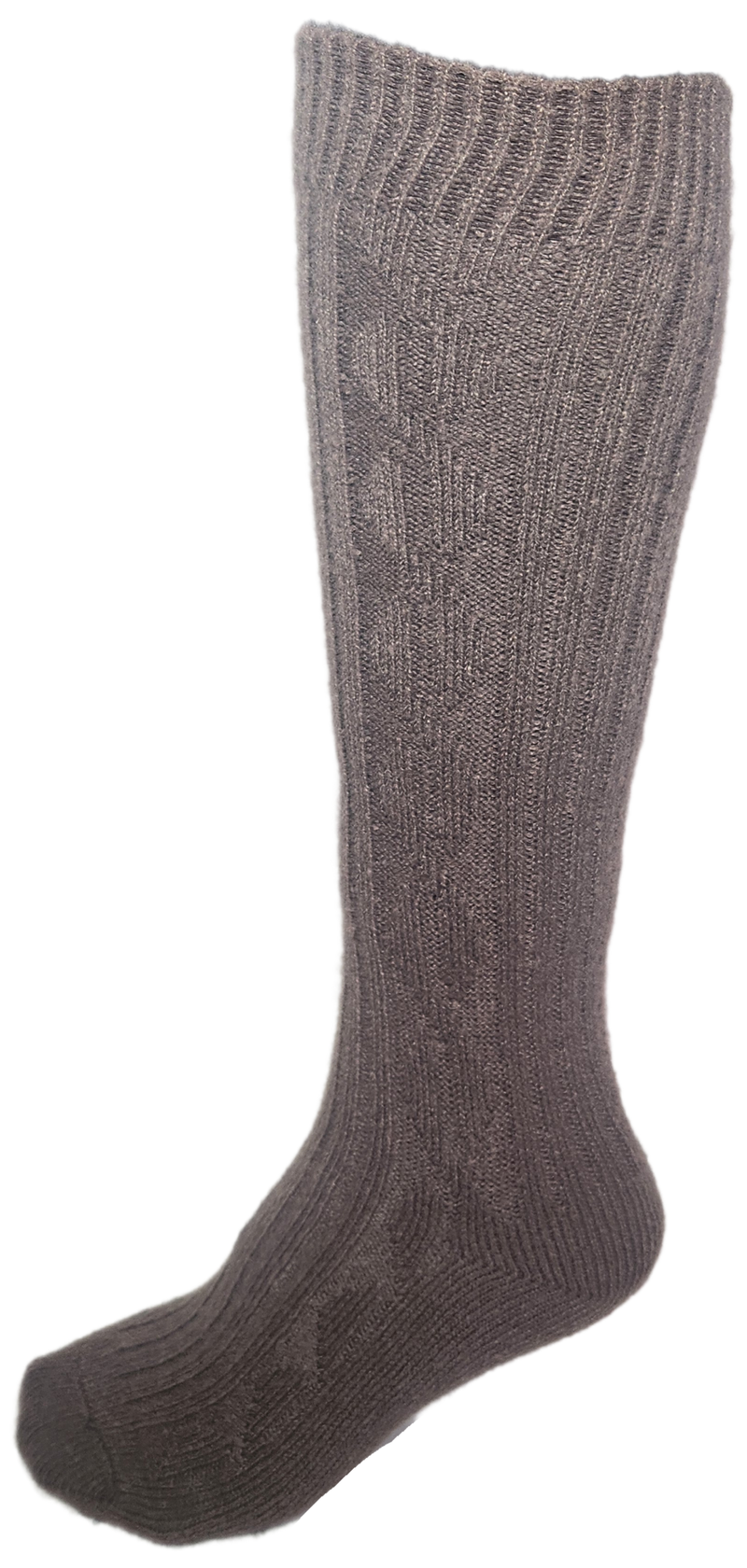 VERA TUCCI LUXURY LONG SUPER SOFT WOOL BLEND SOCKS RMD2403-172-04 TAUPE