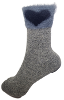 VERA TUCCI LUXURY WOMENS COSY FLUFFY SOCKS RMD2403-170-03 DARK BEAR