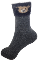 VERA TUCCI LUXURY WOMENS COSY FLUFFY SOCKS RMD2403-170-01 PINK BEAR