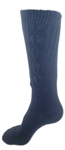 VERA TUCCI LUXURY LONG SUPER SOFT WOOL BLEND SOCKS RMD2403-172-05 NAVY