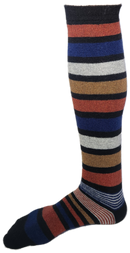 VERA TUCCI LUXURY MENS LONG SOCKS RMD2403-01-09 ORANGE STRIPE