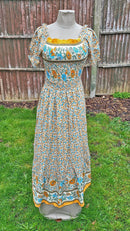 DR465 CREAM TENKI LIGHTWEIGHT PRINTED SUMMER DRESS IN SIZES UK 8-18