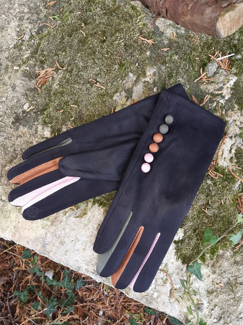 Gloves Margot Faux Suede Touch Screen Glove - G05 - Vera Tucci OriginalsAccessories BLACK / SMALL