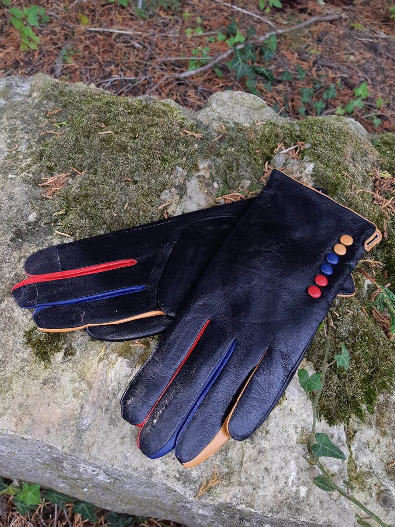 Gloves TIFFANY G01 Leather Multi Button Glove - Vera Tucci OriginalsAccessories