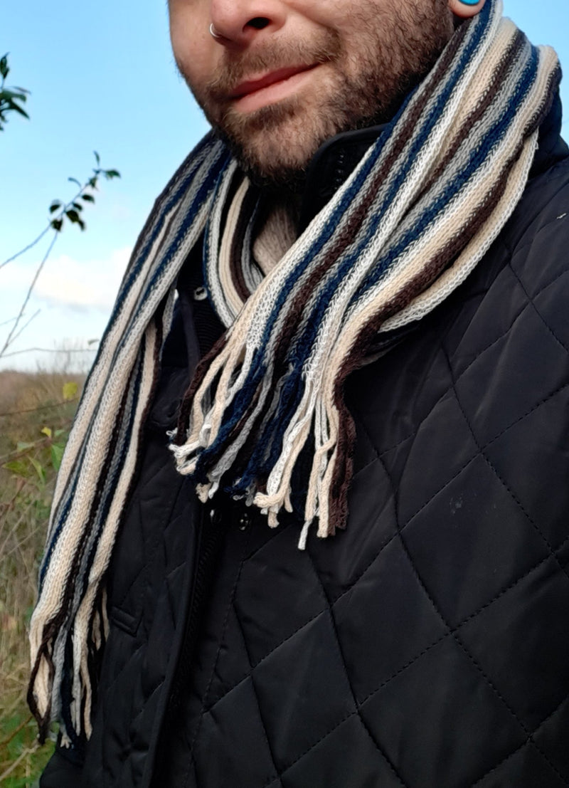 Scarves Charlie wide knit unisex scarf - Vera Tucci OriginalsAccessories