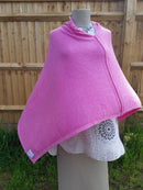 Poncho BRIANA - Softer than cashmere 'Feel' Wool Blend Poncho Handmade in Nepal - Vera Tucci OriginalsAccessories RASPBERRY