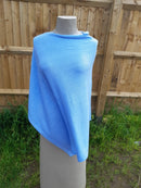 Poncho BRIANA - Softer than cashmere 'Feel' Wool Blend Poncho Handmade in Nepal - Vera Tucci OriginalsAccessories DENIM